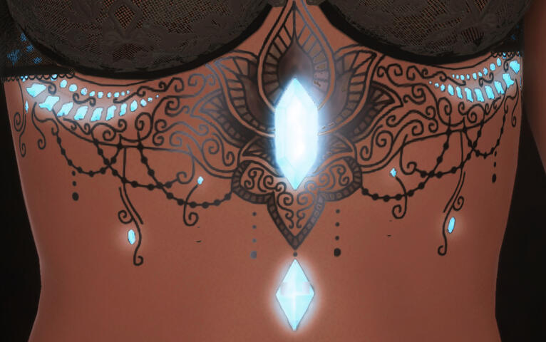 Underboob equip glow comission